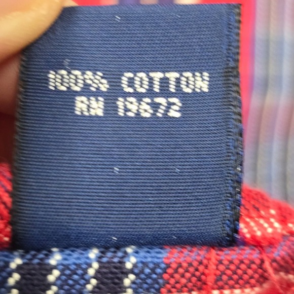 Polo Sport Ralph Lauren Mens XL Red Blue‎ Plaid Long Sleeve Button Cotton Twill - Picture 9 of 13